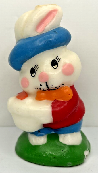 Vintage Springtime Easter Bunny Decorative Candle 3.5" SKU H375