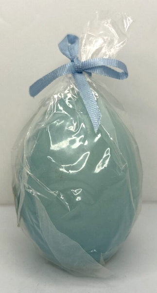 Vintage KMart Decorative Blue Easter Egg Candle New in Packaging 2.5" SKU H369