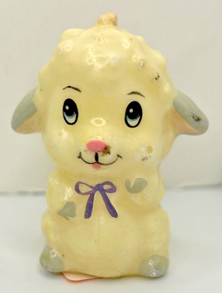 Vintage Russ Berrie Co. Easter Spring Sheep Candle 2" SKU H392