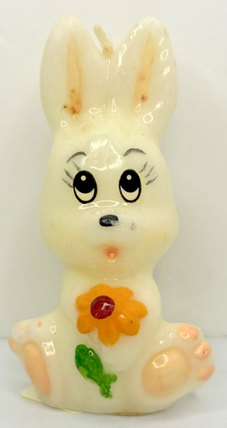 Vintage Russ Easter Cuties Bunny Rabbit Candle 3.5" SKU H383