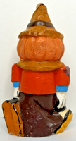 Vintage Halloween Pumpkin Scarecrow Candle 5.5" SKU H467