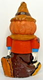 Vintage Halloween Pumpkin Scarecrow Candle 5.5" SKU H467