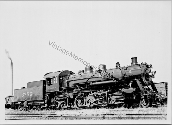 VTG Illinois Central Railroad I.C.R.R. 3786 Steam Locomotive 5"X7" Photo T2-55