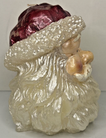 Vintage Christmas Santa Claus Head Candle 5.5" SKU H537