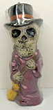 Vintage Halloween Metallic Skull Candle New in Packaging 4.5" SKU H497