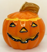 Vintage Halloween Jack-O-Lantern Candle 3" SKU H492