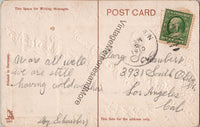 To Dear Father Vintage 1900's Gold Detail Postcard PC212