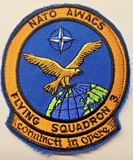 Vintage USAF Military NATO AWACS Flying Squadron 3 Patch 3.75"x 3.25" PB195