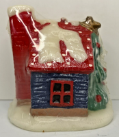 Vintage Big Lots Christmas House Candle New in Packaging 4.5" SKU H591