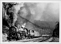 Vtg Baltimore & Ohio Railroad B&O 6119 Steam Locomotive 5"X7" Real Photo T2-185
