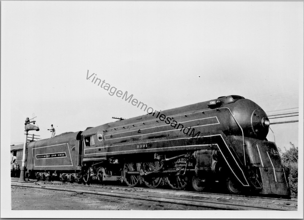 Vtg Baltimore & Ohio Railroad B&O 5301 Steam Locomotive 5"X7" Real Photo T2-171