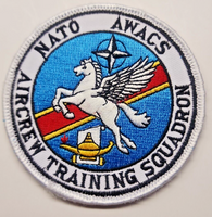 Vintage Usaf Military Nato Awacs Aircrew Training Squadron Patch 3.5" OD PB195