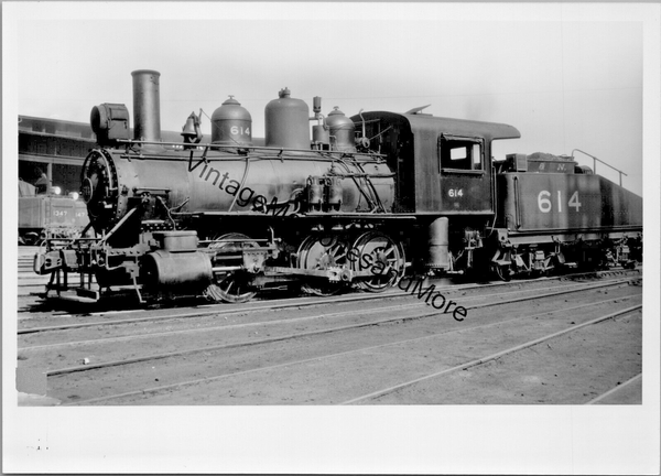 Vtg Louisville & Nashville Railroad 614 Steam Locomotive 5"X7" Real Photo T2-104