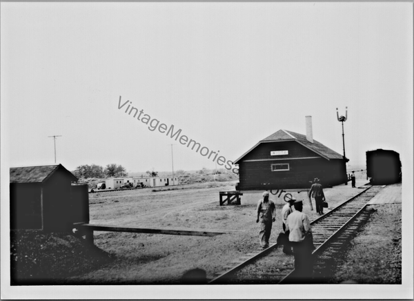 Vintage Wiota, Wisconsin Train Station 5" x 7" Real Photo T2-250