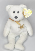 2005 Ty Beanie Baby "Holy Father" Retired White Bear w/ Gold Dove BB23