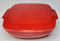Vintage PYREX - Red Square Casserole Dish & Lid 2.5 Quart U28