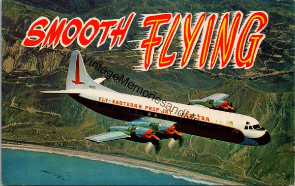 Smooth Flying Eastern Airlines Propjet Electra Postcard PC219