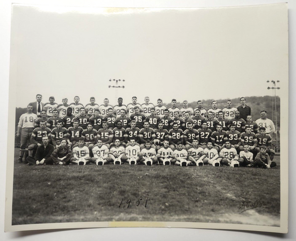 1951 Leechburg Blue Devils PA High School Football Class A Champs Real Photo S49