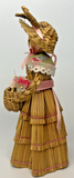 Vintage Japanese Woven Easter Bunny Spring Doll Figurine SKU PB196/8