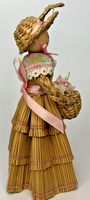 Vintage Japanese Woven Easter Bunny Spring Doll Figurine SKU PB196/8