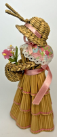 Vintage Japanese Woven Easter Bunny Spring Doll Figurine SKU PB196/15