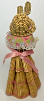 Vintage Japanese Woven Easter Bunny Spring Doll Figurine SKU PB196/15