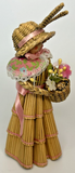 Vintage Japanese Woven Easter Bunny Spring Doll Figurine SKU PB196/15