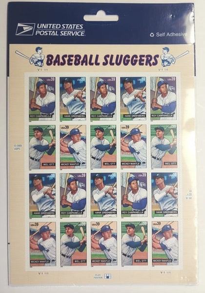 2005 USPS - Baseball Sluggers - Stamps Sheet - Mickey Mantle, Roy Campanella B9