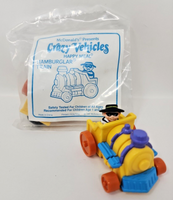 Vintage McDonald's Happy Meal Crazy Vehicles Hamburglar Train Sealed NOS U178