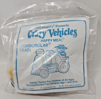 Vintage McDonald's Happy Meal Crazy Vehicles Hamburglar Train Sealed NOS U178