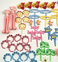 Miscellaneous Lot of Baby Shower Cake Toppers & Decor Party Favors NOS BD6