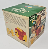 Vintage  Child Guidance Toys  Counting Cube Number Locking Block 103 in Box U154