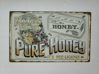 Northern Queen Pure Honey Ohio Wholesale Inc 16x10 Rustic Retro Metal Signs