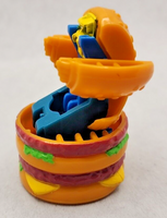 1987 McDonald's Happy Meal Toy Changeables Big Mac Robot Red Brown/Blue U193