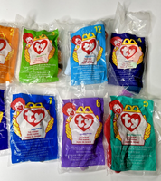 1999 McDonald's Ty Beanie Baby Happy Meal Toys Set of 12 + Paper Bag