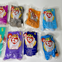 1999 McDonald's Ty Beanie Baby Happy Meal Toys Set of 12 + Clubhouse Paper Bag