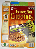 2004 Empty General Mills Honey Nut Cheerios Shrek 14OZ Cereal Box SKU U198/72