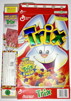 1996 Empty General Mills Trix "New Best-Tasting" 12OZ Cereal Box SKU U198/54