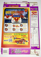 1997 Empty Kellogg's Raisin Bran McDonald's Hot Wheels 20OZ Cereal Box U198/79