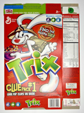 2004 Empty General Mills Trix Hidden Trix Clue Pack 12OZ Cereal Box SKU U198/66