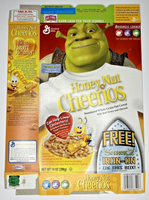 2005 Empty General Mills Honey Nut Cheerios Shrek 14OZ Cereal Box SKU U198/83