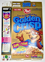 1998 Empty Post Golden Crisp 18 OZ Cereal Box SKU U198/58