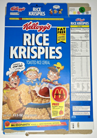 1998 Empty Kellogg's Rice Krispies McDonald's 13.5OZ Cereal Box SKU U198/68