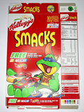 2001 Empty Kellogg's Smacks Nascar Hot Wheels 17.6OZ Cereal Box SKU U198/89