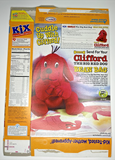 2001 Empty General Mills Kix Clifford 13OZ Cereal Box SKU U198/90