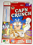 1997 Empty Quaker Cap'n Crunch Casper 16OZ Cereal Box SKU U198/70