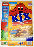 2001 Empty Kix Clifford the Big Red Dog 9OZ Cereal Box SKU U198/47