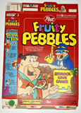 1996 Empty Fruity Pebbles Bedrock Cave Games 13OZ Cereal Box SKU U198/50