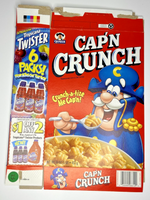 Vintage Empty Cap'n Crunch 16OZ Cereal Box SKU U198/52