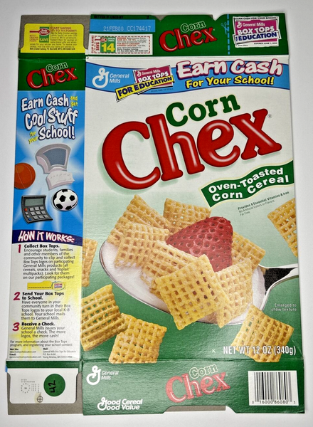 1999 Empty General Mills Corn Chex 12OZ Cereal Box SKU U198/42